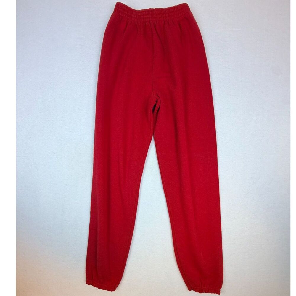 Players Club Red Fleece Jogger Sweatpants Adult Small Elastic Waist